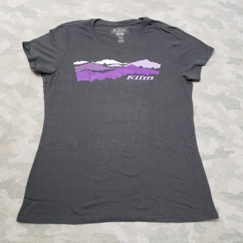 Klim Top Womens Large Gray Short Sleeve Motorsports